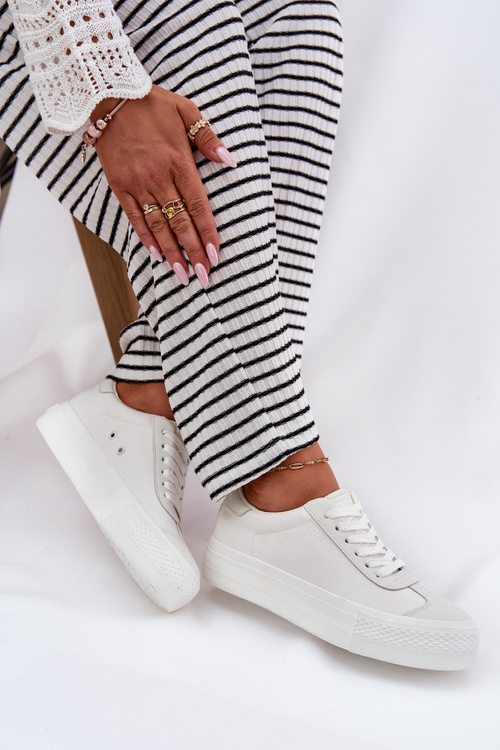 Dámské tenisky na platformě Big Star RR274337 Bílé