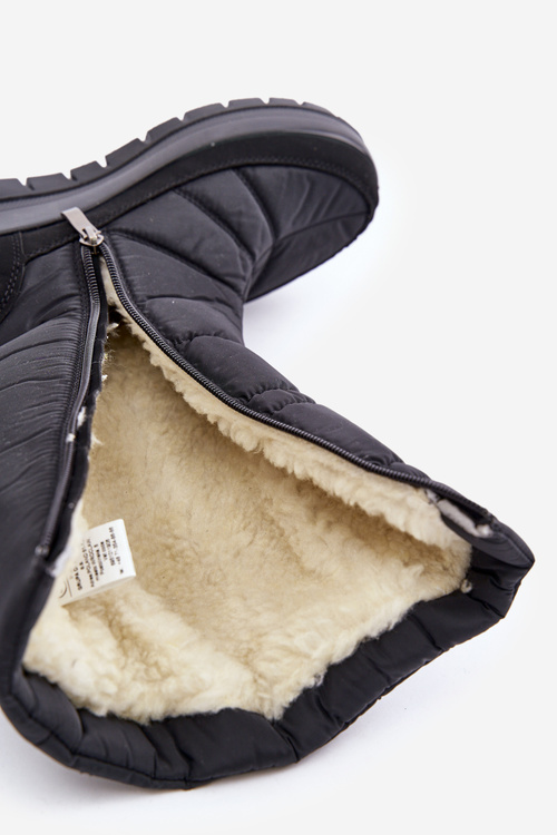 Dámské Sněhové Boty Se Zdobením Černé Progress PROGJ-24-147