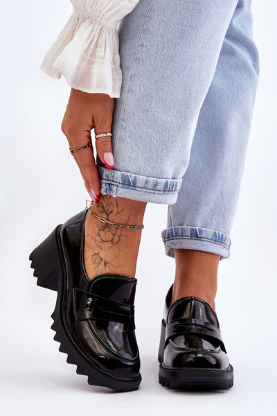 Maľované vysokohorské mokasy čierne Jay