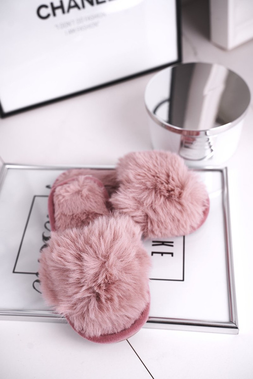 Detské papuče Papci s kožušinovým práškovým snehovým loptičkou