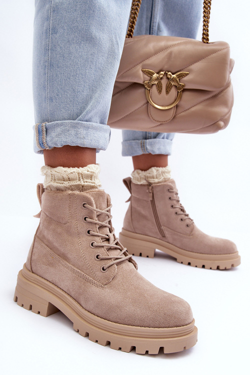 Ocieplené Trapery Z Ušlechtilé Kůže Bežové Alden