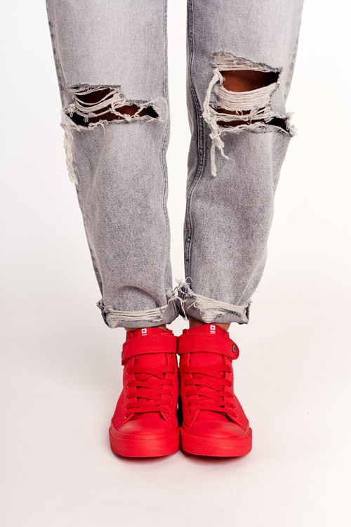 Dámske vysoké tenisky Veľká hviezda FF274580 Červená