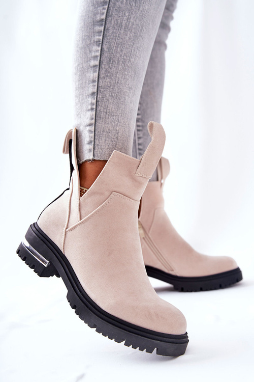 Izolované topánky Chelly so zipsom béžou My Way