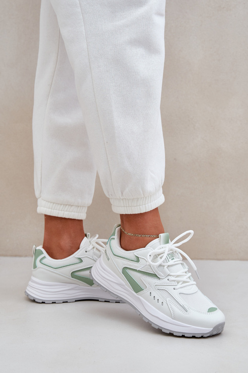 Dámské Sportovní Boty Big Star NN274A095 HI-POLY SYSTEM Bílá-Zelená