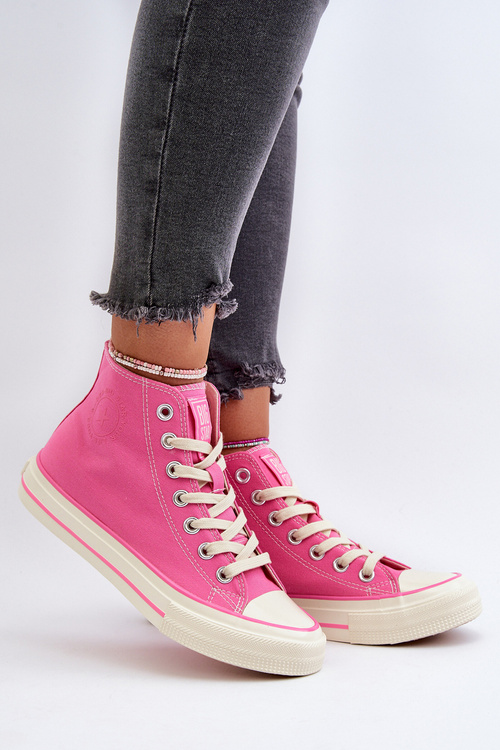 Dámské vysoké tenisky Big Star NN274282 růžové