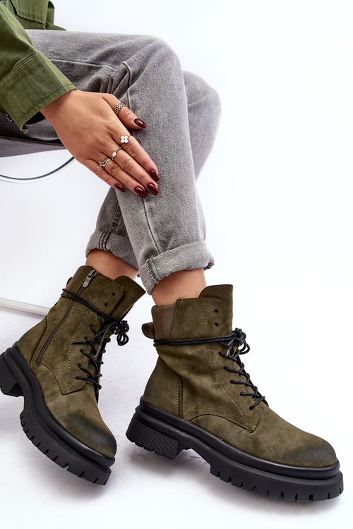 Dámske topánky na silnom tmavo zelenej NARELONA