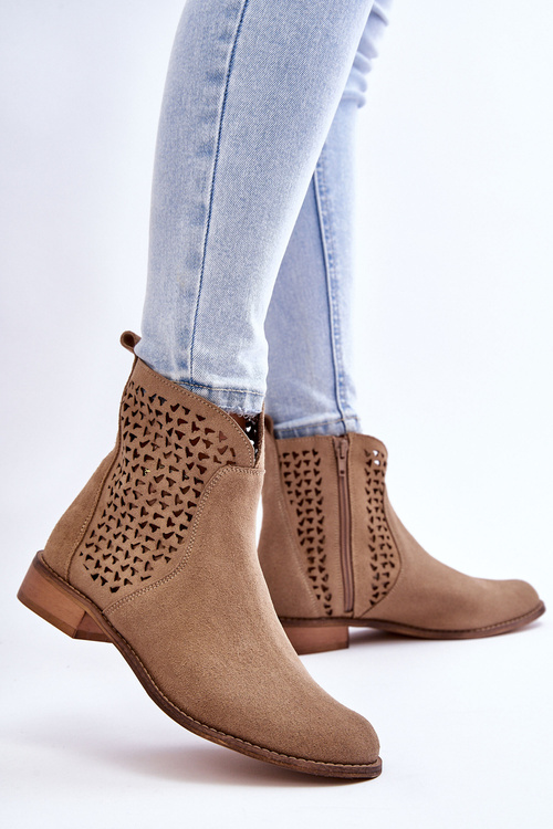 Semišové topánky Nicole 2791/023 Dark Beige