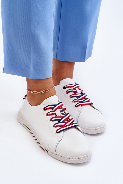 Dámske kožené tenisky biele Litzy