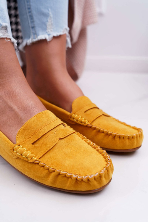Dámské Semišové Mokasíny žluté Bolero