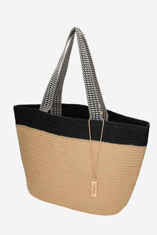 Beach Bag NOBO XP0400-C020 béžový čierny kôš