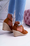 Dámske sandále na Espadril Camel Margus