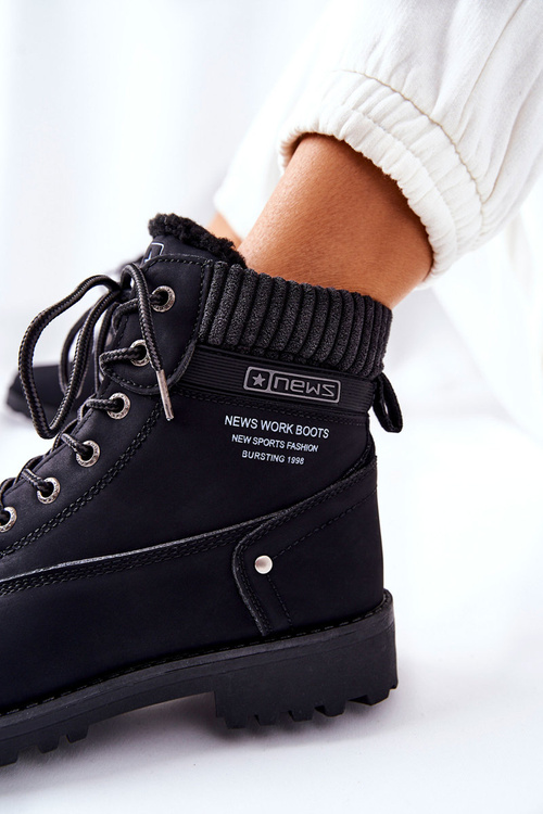 Dámské Turistické Kotníkové Boty Černé Grunders