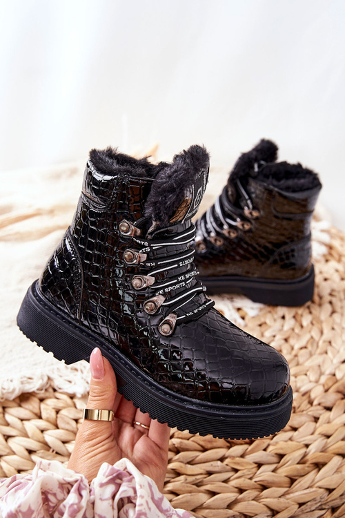 Dětské Boty S Fleecovou Podšívkou černé Doreen