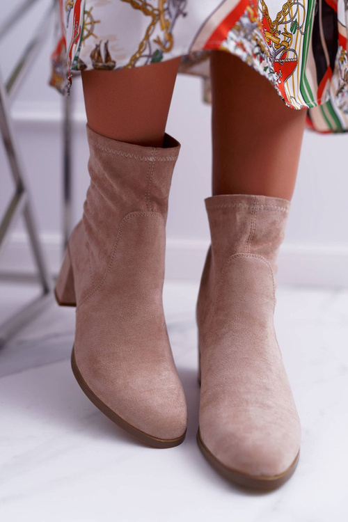 Dámské Ktníkové Boty Na Podpatku Jarní Sergio Leone Slip-on Béžove LikeStar