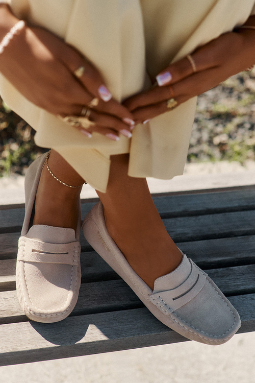 Semišové Dámské Mokasíny Big Star RR274947 Béžové