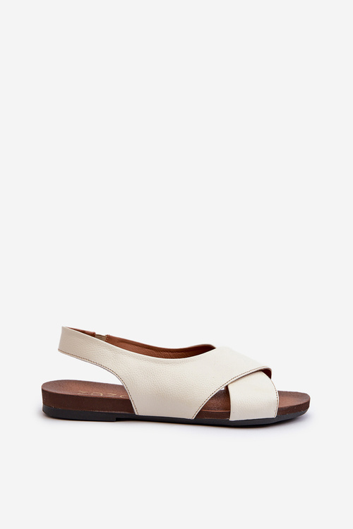 Zazoo 40407 Dámske Kožené Sandále Svetlo Bežové