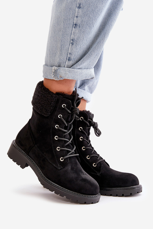 Dámske podšité pracovné topánky na zips čierne Mivael