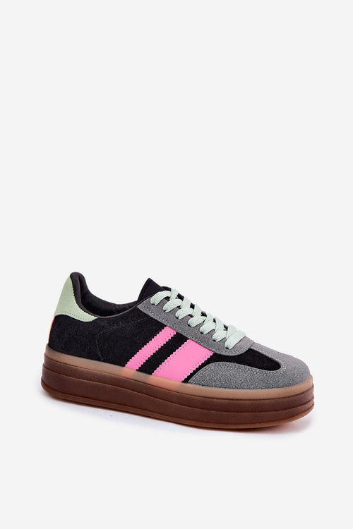 Nízke Sneakers Na Platforme Čierne Ovivene