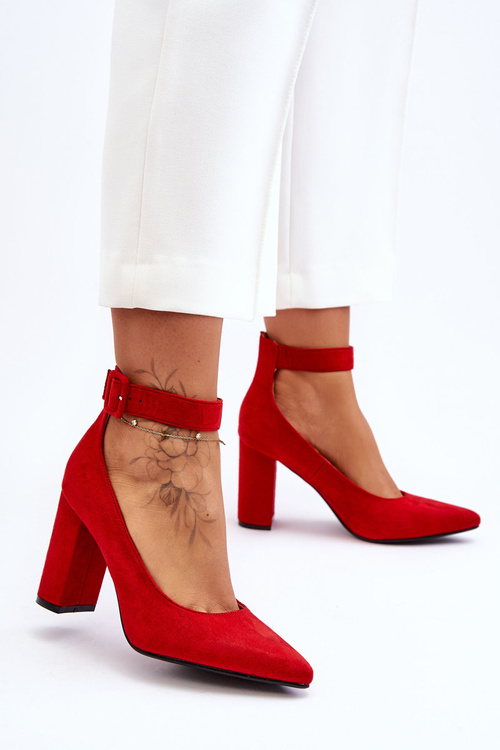 Semišové elegantné čerpadlá Red Gloria