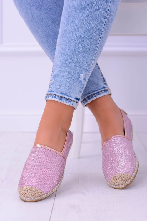Trblietky espadrilles lu boo ružové