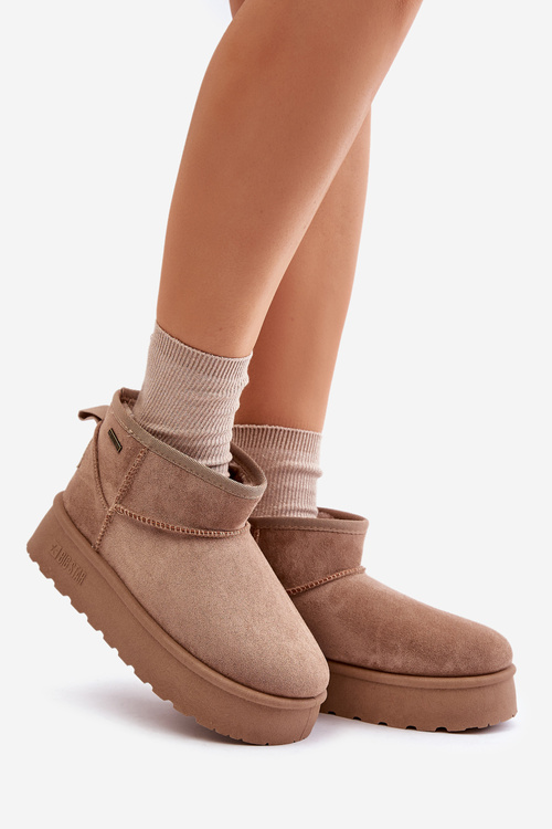 Nízke sněhule na platformě Big Star OO274A100 béžové