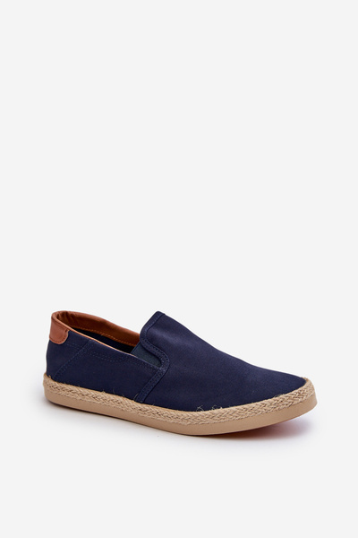 Pánské tenisky espadrilky s pletením modré Fenen