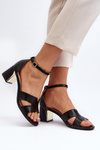 Dámske čierne sandále na opätku Irivana