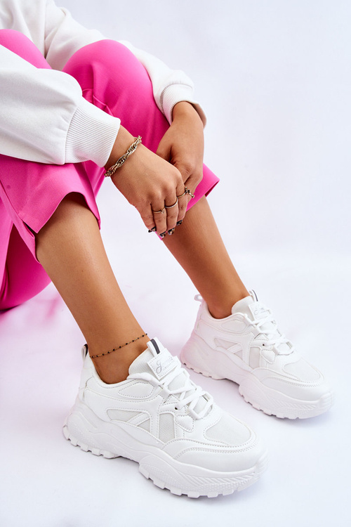 Klasické tenisky na platforme White Larrec