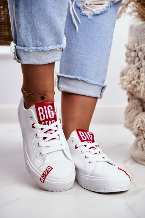 Dámske kožené tenisky Big Star EE274302 biela