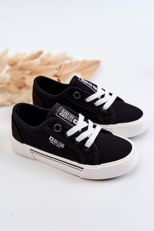 Detské nízky tenisky veľká hviezda jj374174 čierna