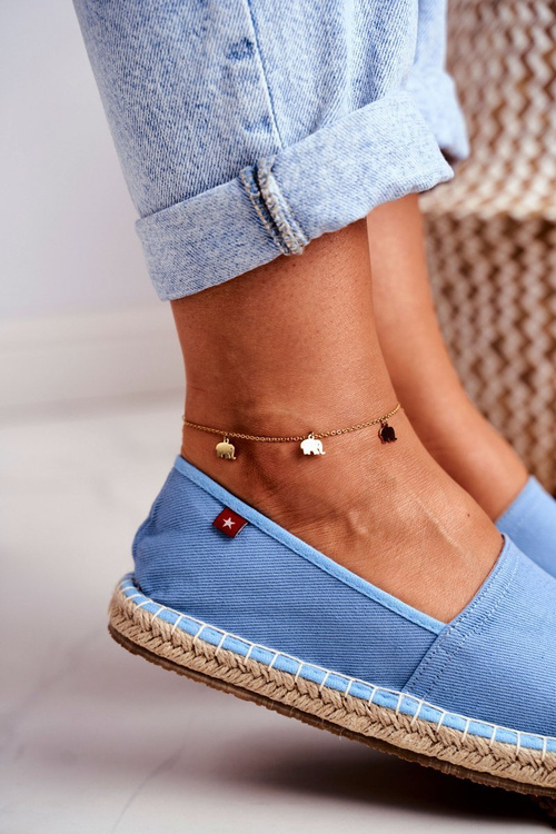 Dámské Espadrilky Pletená Podešev Modré Big Star DD274A153