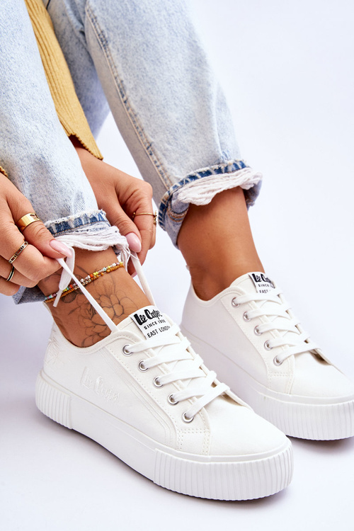 Pohodlné tenisky na platformě Lee Cooper LCW-23-31-1806L bílá