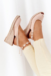 Klínové Sandály S Copánky Béžové Las Palomas