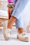 Klasické espadrilles na platforme Julianne Beige
