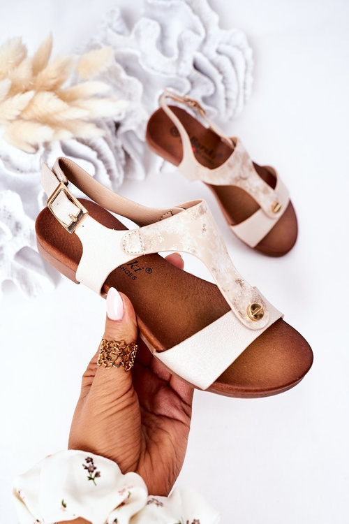 Detské sandále S. Barski Comfort Złote