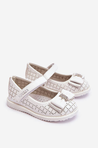 Detské baleríny s bielym halle suchým zipsom