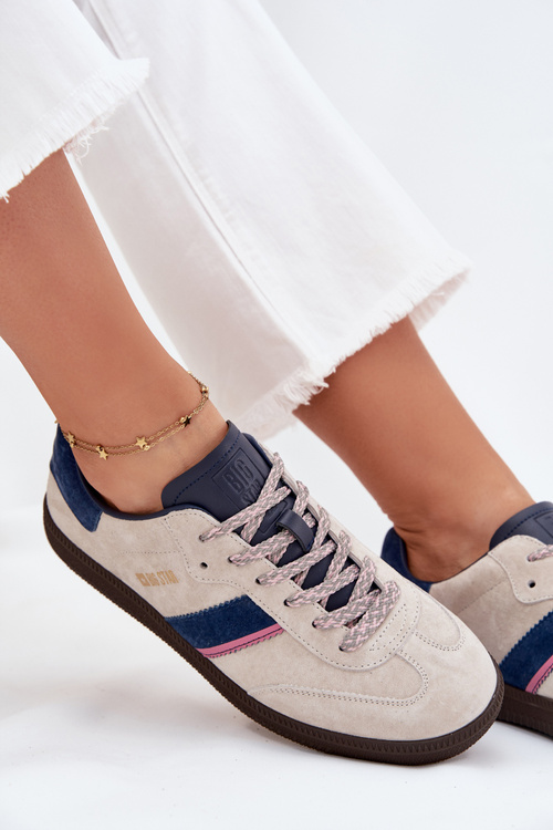 Dámské Nízké Sněhule Z Semiše Big Star SS274679 HI-POLY SYSTEM Šedé