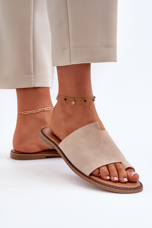 Dámské semišové žabky žluté Amite