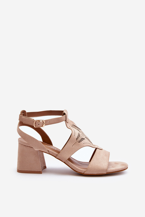 Sandály na nízkém podpatku Nude Eleriva