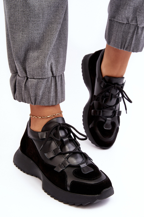 Dámske kožené športové topánky M01/2 Zazoo Black