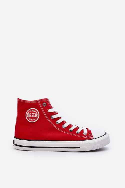Dámske klasické vysoké tenisky Big Star T274024 červené