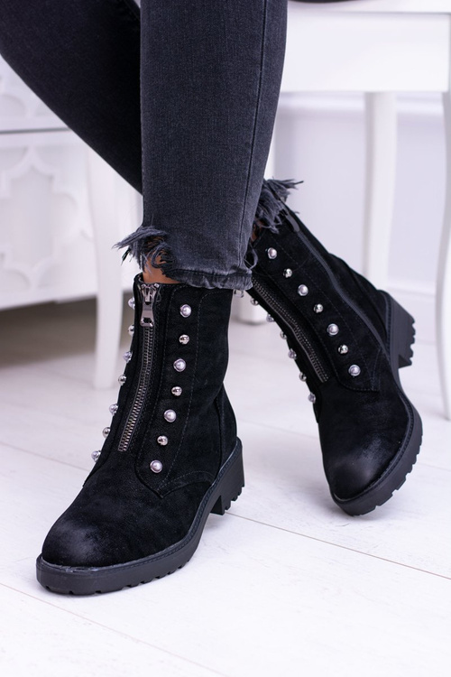 Černé dámské boty Trapers Dowito