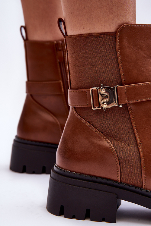 Kůže Dámské Botky Hnědé Elspetia