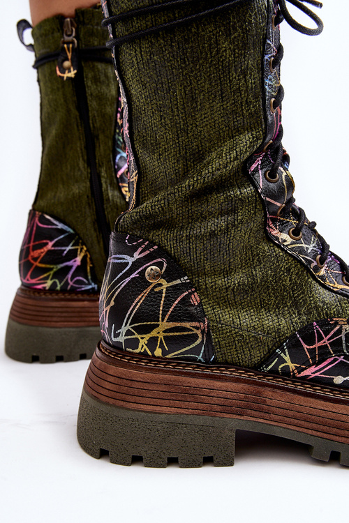 Dámské kožené boty Workery Maciejka 06203-09 Multikolor