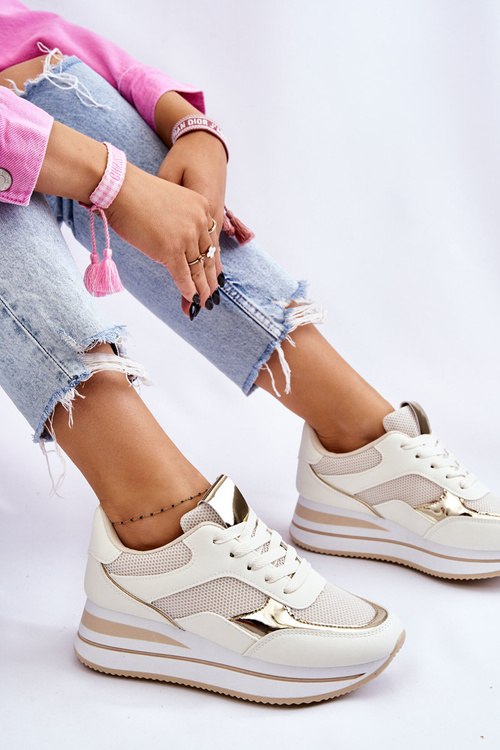 Dámska jasná béžová rubížna športová topánky