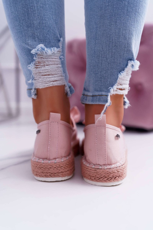 Espadrilles Dámsky materiál veľká hviezda Pink DD274785