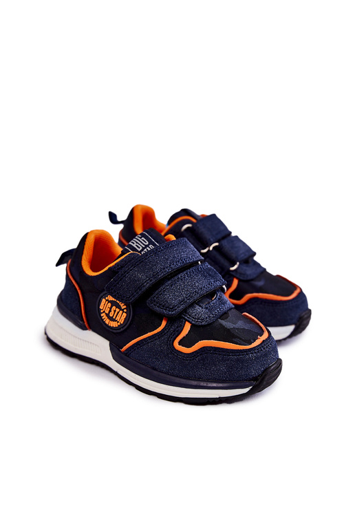 Detské športové topánky pamäť pamäťový penový systém Big Star KK374183 NAVY BLUE