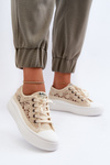 Dámské krajkové tenisky Lee Cooper LCW-23-44-1620 Beige