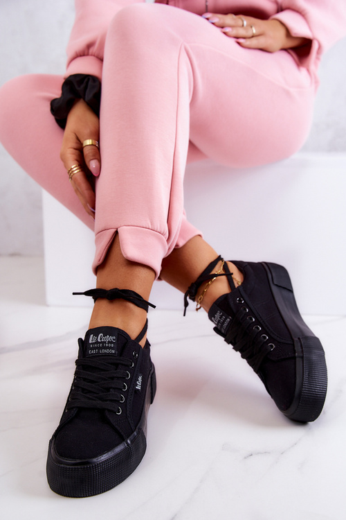 Tenisky na platformě Lee Cooper LCW-22-31-0885L černá