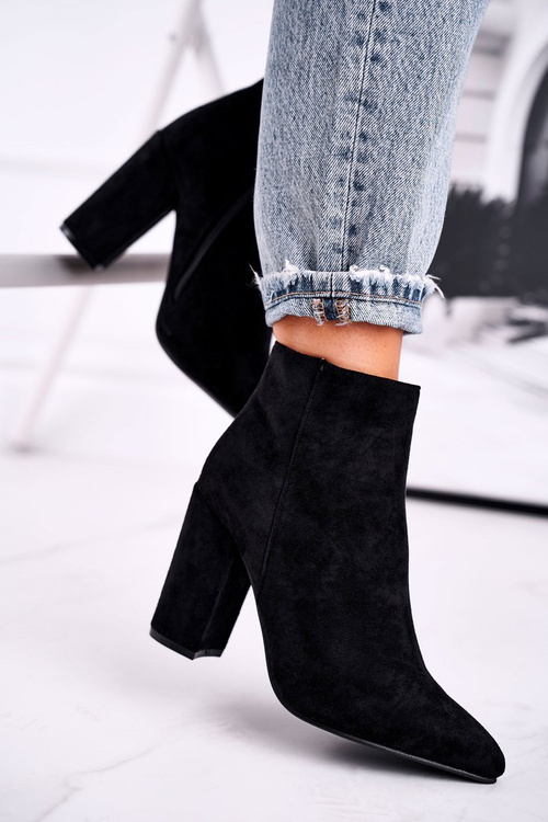 Dámské Kotníkové Boty Na Podpatku černé Sharks